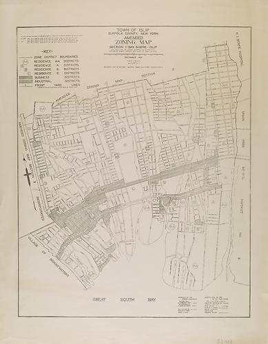 Town of Islip Suffolk County, New York amended zoning map section I-Bay ...